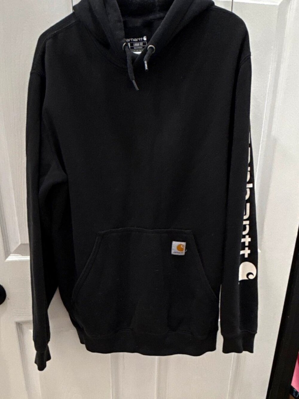 Carhartt K288 Mens M Loose Fit Midweight Fleece Pullover Hoodie Black